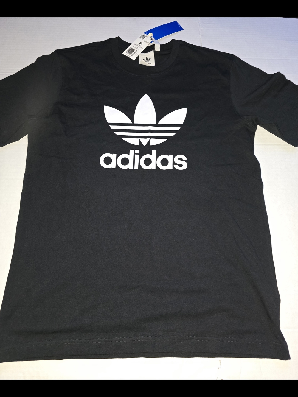 Adidas Originals Trefoil Logo T Shirt Mens Medium Black White NWT